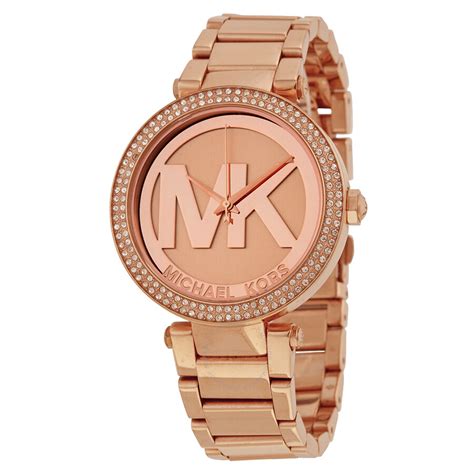 michael kors women's parker mk5865|Michael Kors parker rose gold dial.